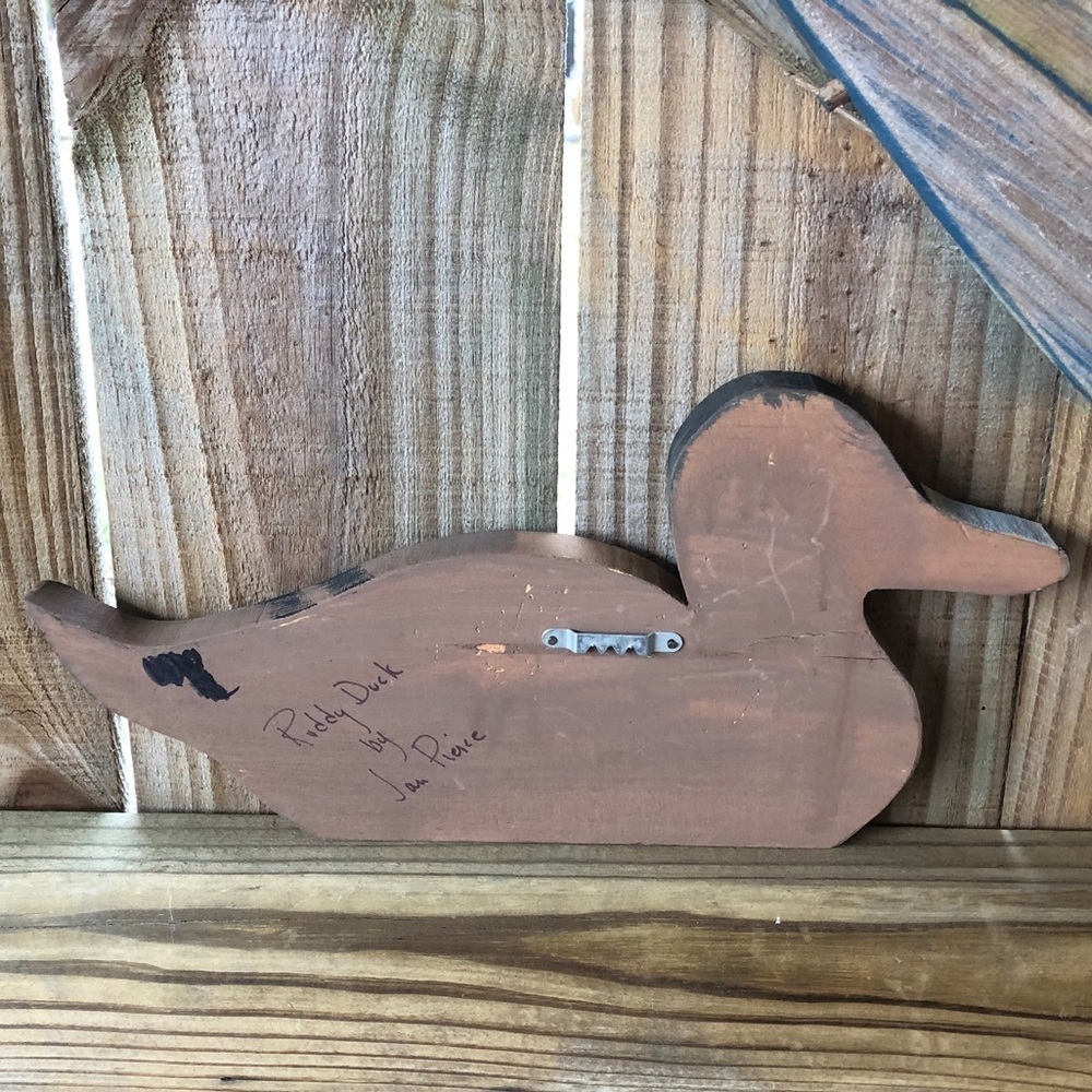 Handmade Ruddy Duck Wood Cutout - Picture 2 of 3